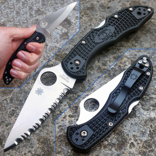 Складной нож Spyderco Delica 4 - 11SBK фото 8