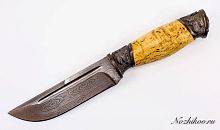 Охотничий нож  Авторский Нож из Дамаска №49