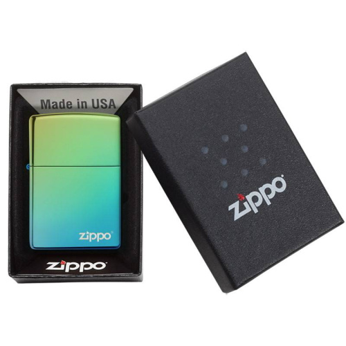 499 ZIPPO ЗажигалкаLogo Classic с покрытием High Polish Teal фото 4