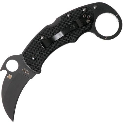 96 Spyderco Складной нож керамбит Karahawk All Black - Spyderco 170GBBKP фото 13
