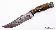 Военный нож  Авторский Нож из Дамаска №24